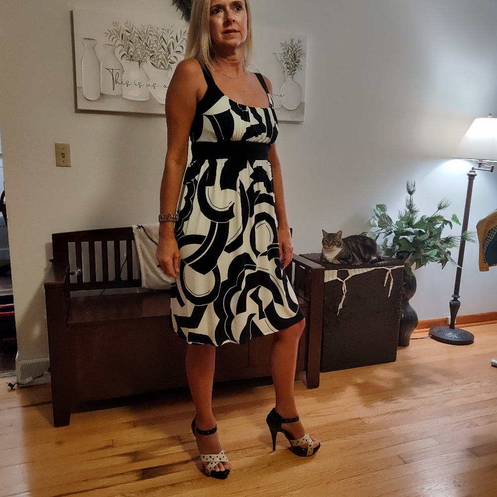 Nice Black and Beige Dress Size 4